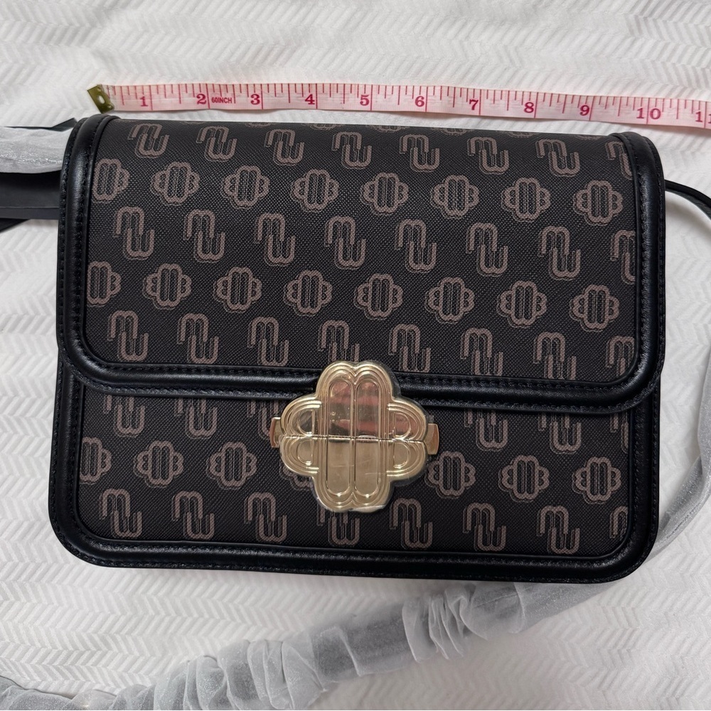 NWT MAJE Clover Canvas Bag with Leather Trim - Picture 7 of 17